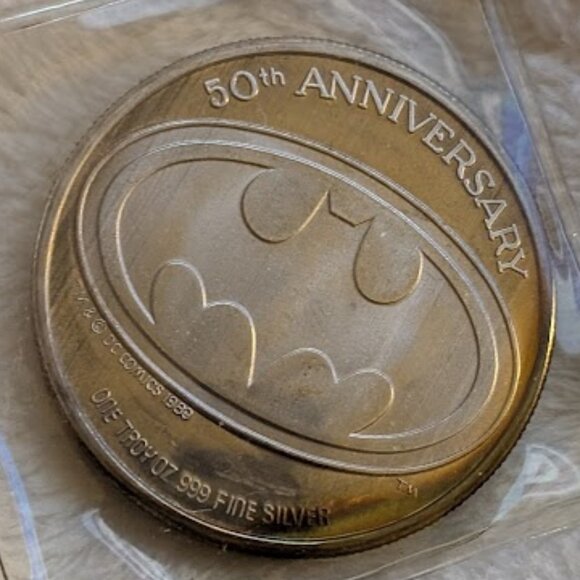 O2 DC COMIC 1989 Limited Editon 50th Anniv #8809 The Joker .999 Fine Silver - Picture 3 of 3